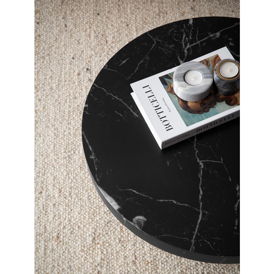 Avento Marmer Zwart Salontafel Rond Avento Marmer Zwart Salontafel Rond