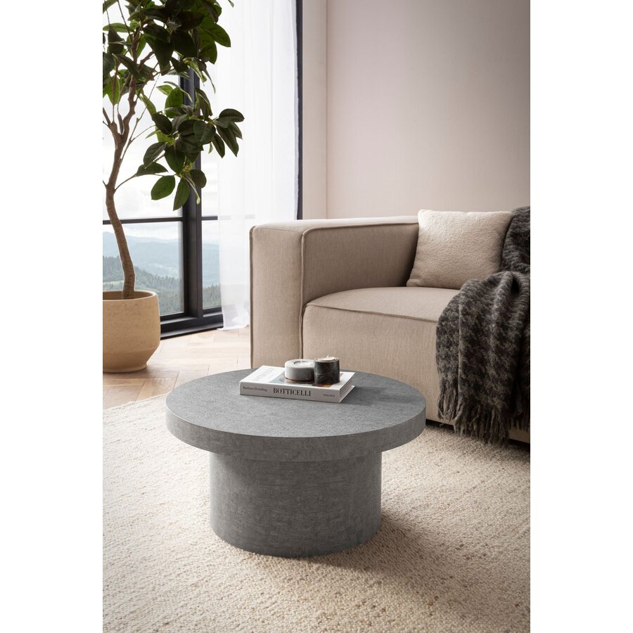 Avento Beton Grijs Salontafel Rond Avento Beton Grijs Salontafel Rond