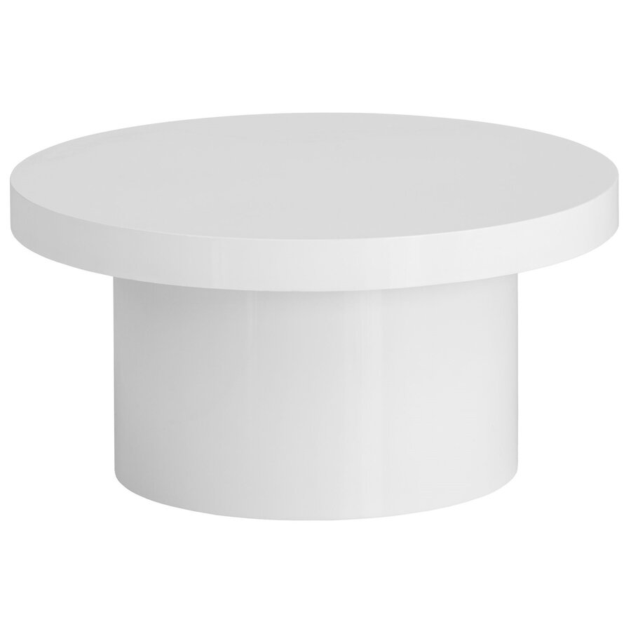 Avento Hoogglans Wit Salontafel Rond Avento Hoogglans Wit Salontafel Rond