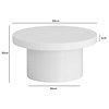 Avento Hoogglans Wit Salontafel Rond