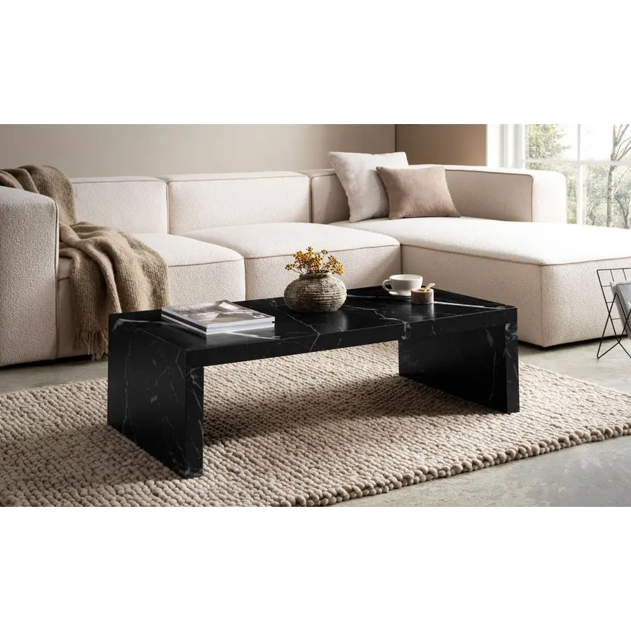 Avento Marmer Zwart Salontafel Rechthoek Avento Marmer Zwart Salontafel Rechthoek