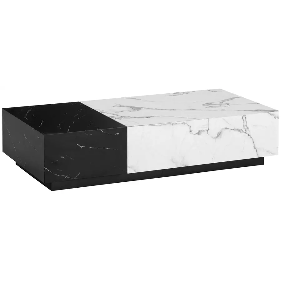 Pairfect Marmer Wit/Zwart Salontafel met 2 Lades