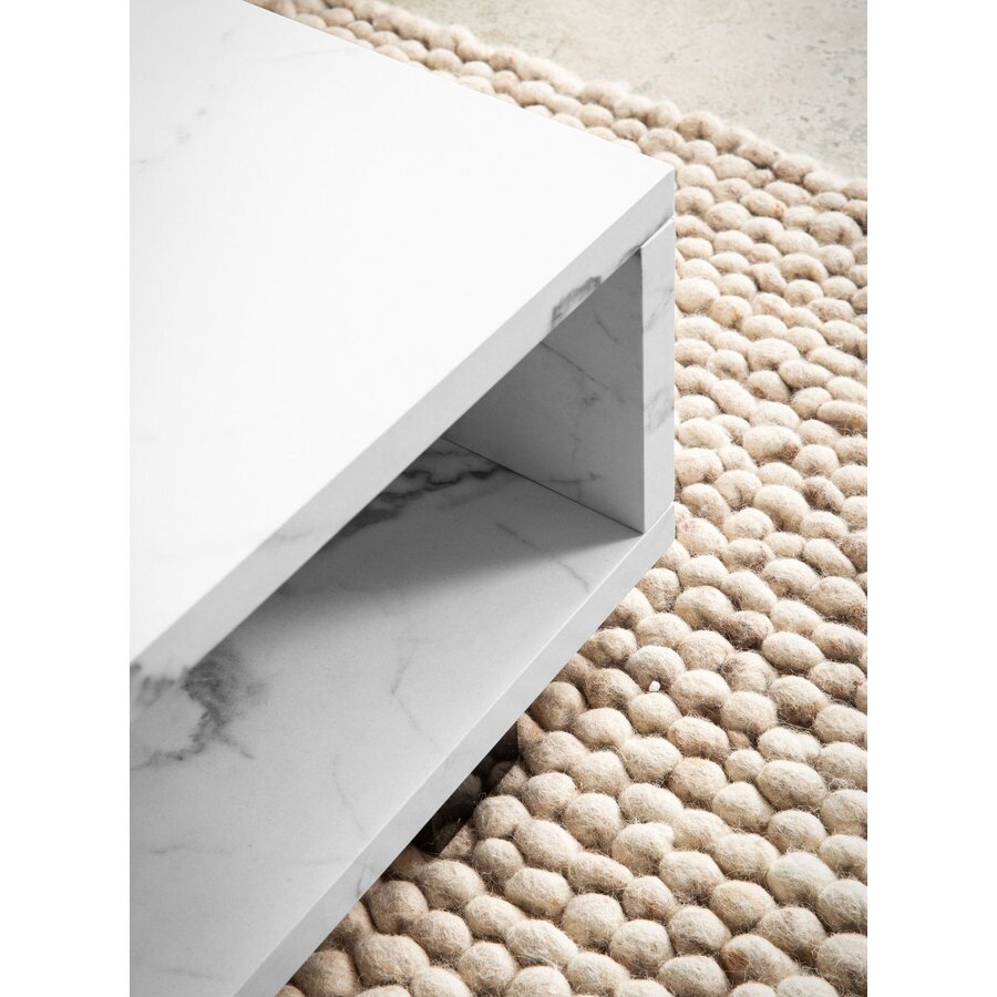 Aven Marmer Wit Salontafel Rechthoek Aven Marmer Wit Salontafel Rechthoek