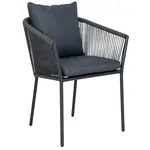 House Nordic Salerno Eetkmaerstoel Zwart/Grijs