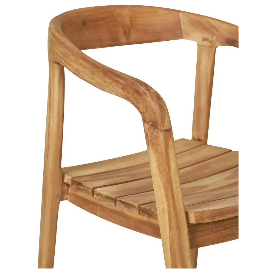 Otero Teak Eetkamerstoel met Armleuning Otero Teak Eetkamerstoel met Armleuning