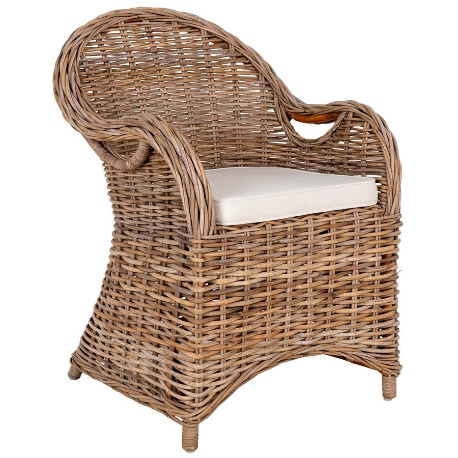 Larisa Rattan Eetkmaerstoel met Kussen Larisa Rattan Eetkmaerstoel met Kussen