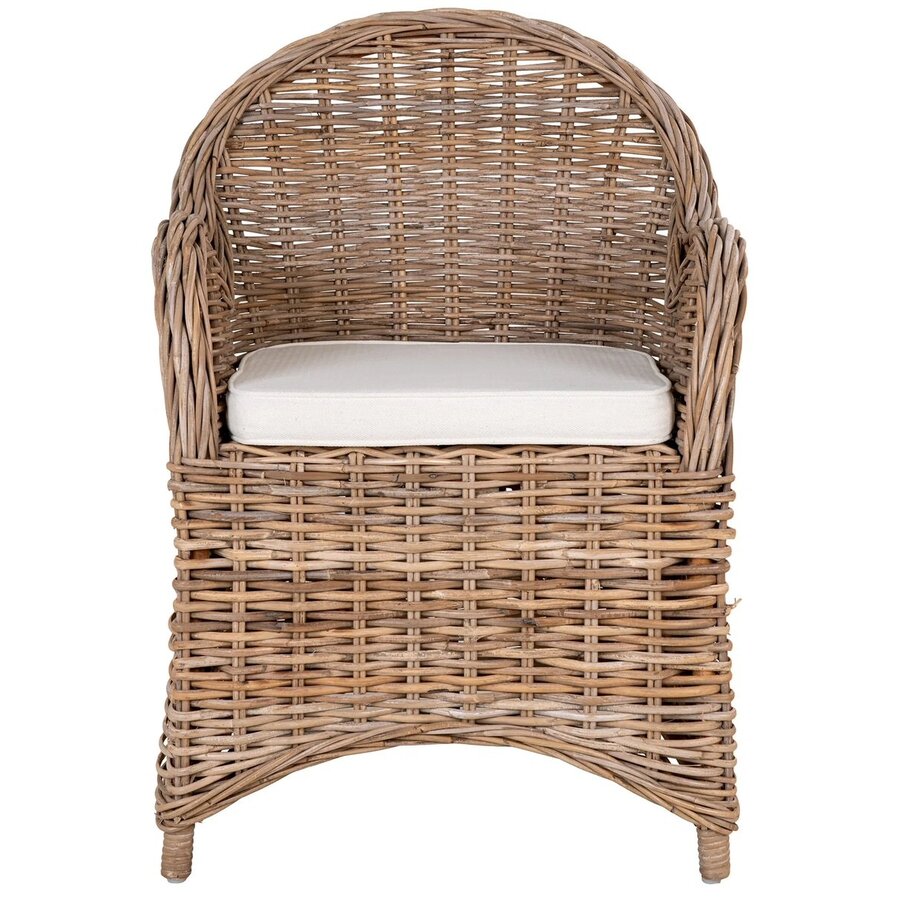 Larisa Rattan Eetkmaerstoel met Kussen Larisa Rattan Eetkmaerstoel met Kussen