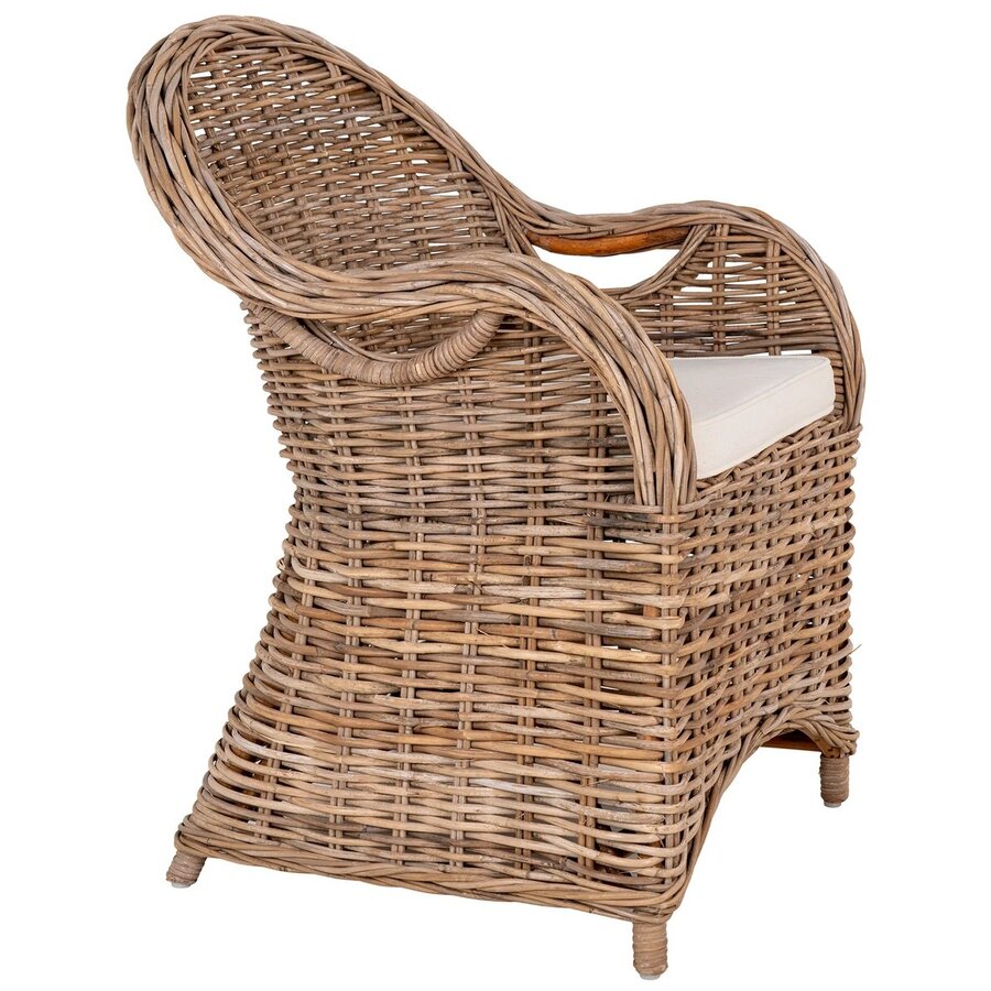 Larisa Rattan Eetkmaerstoel met Kussen Larisa Rattan Eetkmaerstoel met Kussen