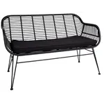 House Nordic Trieste Polyrattan Loungebank Zwart House Nordic Trieste Polyrattan Loungebank Zwart