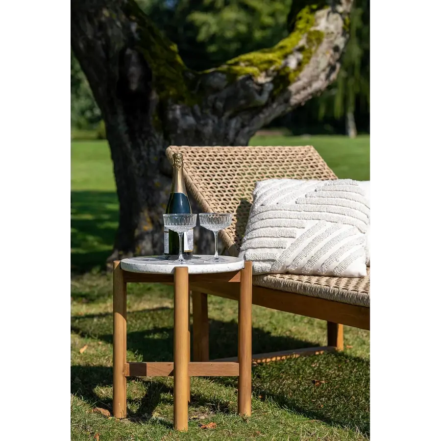 Derby Teak / Rattan Zonnebed Natural