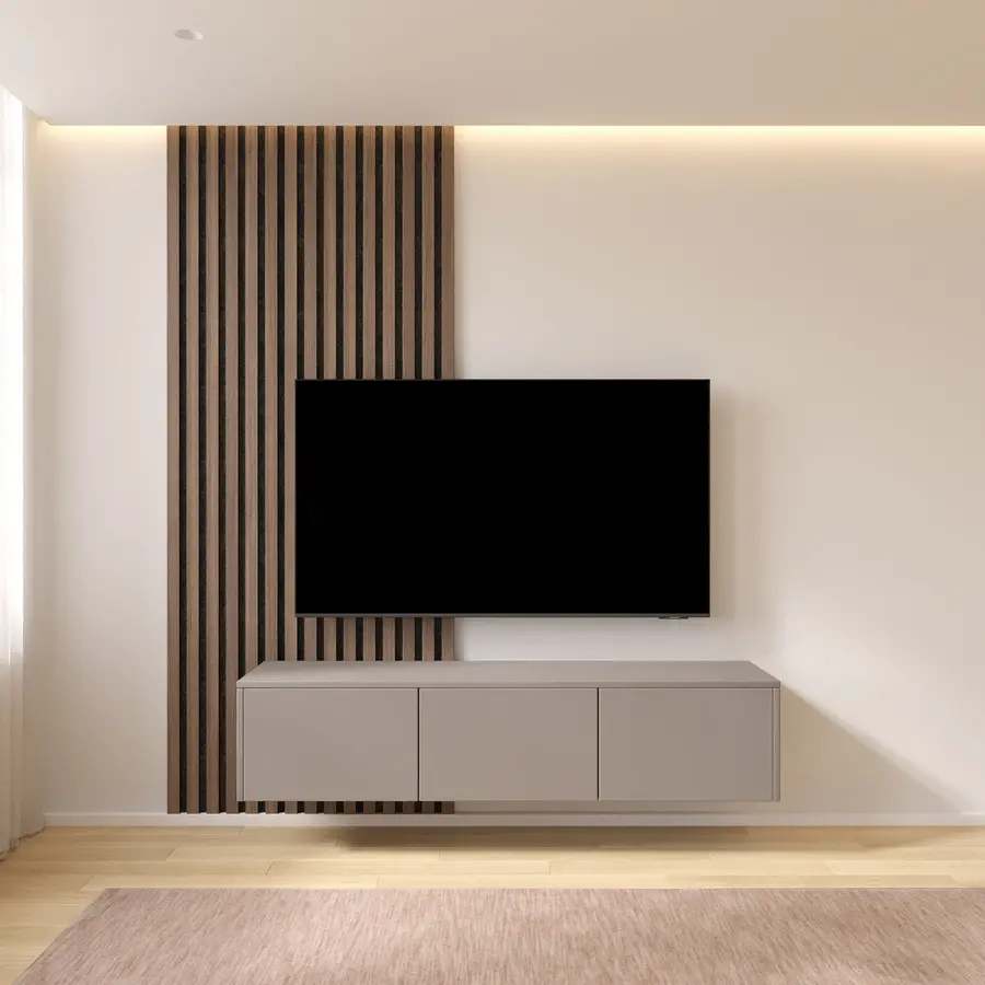 Hugo 153 cm TV Wandmeubel Turin Taupe Hugo 153 cm TV Wandmeubel Turin Taupe