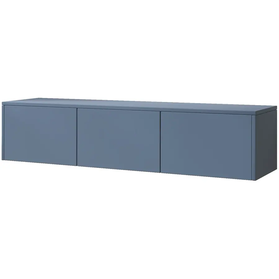 Hugo 153 cm TV Wandmeubel Turin Rookblauw Hugo 153 cm TV Wandmeubel Turin Rookblauw