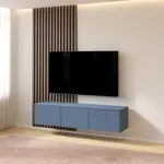 Artego Design Hugo 153 cm TV Wandmeubel Turin Rookblauw Artego Design Hugo 153 cm TV Wandmeubel Turin Rookblauw