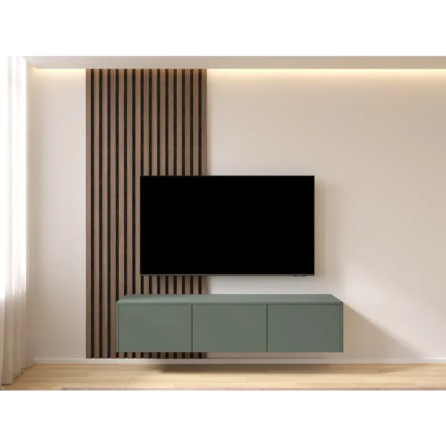 Hugo 153 cm TV Wandmeubel Pastell Eucalyptus Hugo 153 cm TV Wandmeubel Pastell Eucalyptus