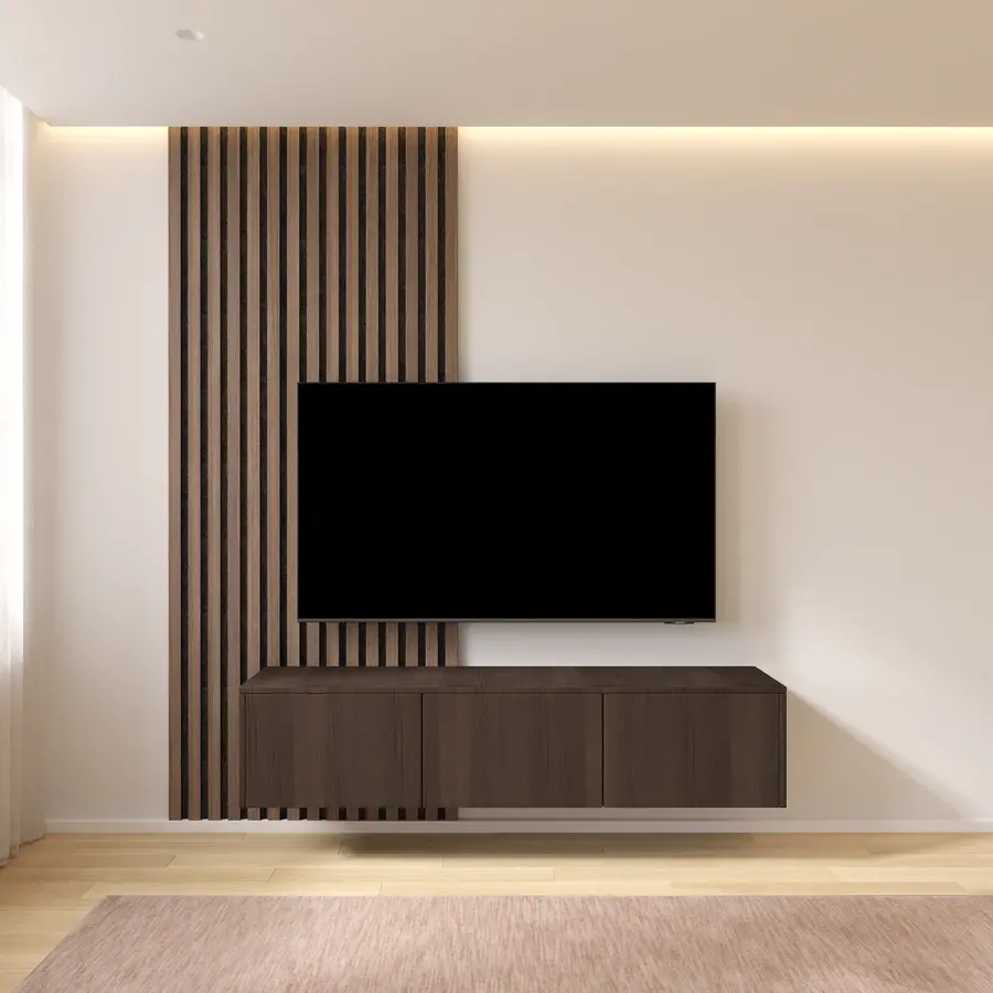 Hugo 153 cm TV Wandmeubel Casella Donkerbruin