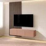 Artego Design Hugo 153 cm TV Wandmeubel Pastell Abrikoos Artego Design Hugo 153 cm TV Wandmeubel Pastell Abrikoos