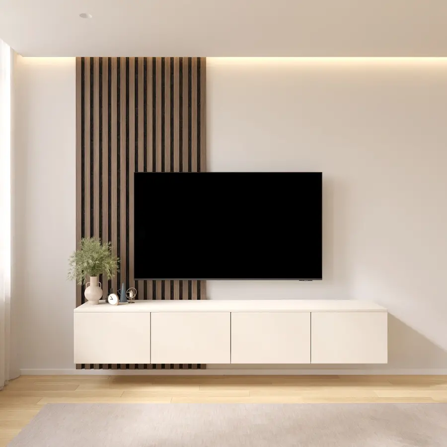 Hugo 200 cm TV Wandmeubel Turin Magnolia Hugo 200 cm TV Wandmeubel Turin Magnolia