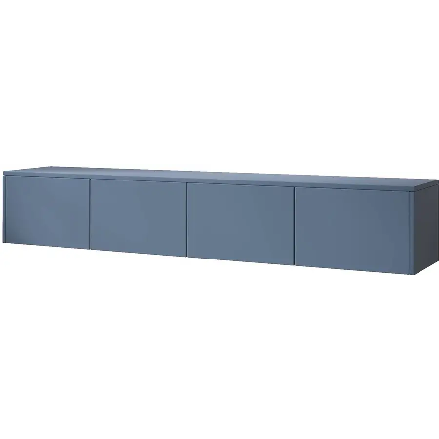 Hugo 203 cm TV Wandmeubel Turin Rookblauw Hugo 203 cm TV Wandmeubel Turin Rookblauw