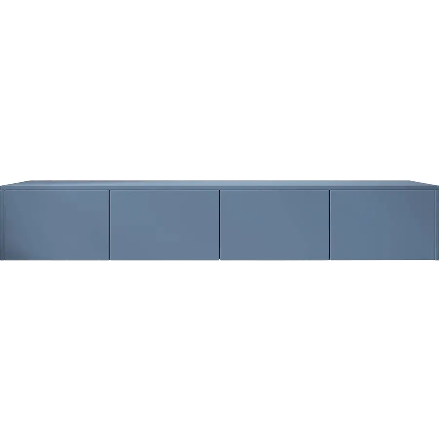 Hugo 203 cm TV Wandmeubel Turin Rookblauw Hugo 203 cm TV Wandmeubel Turin Rookblauw