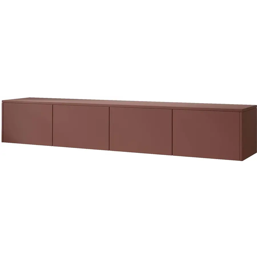 Hugo 203 cm TV Wandmeubel Pastell Oxydrood Hugo 203 cm TV Wandmeubel Pastell Oxydrood