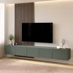 Artego Design Hugo 253 cm TV Wandmeubel Pastell Eucalyptus Artego Design Hugo 253 cm TV Wandmeubel Pastell Eucalyptus