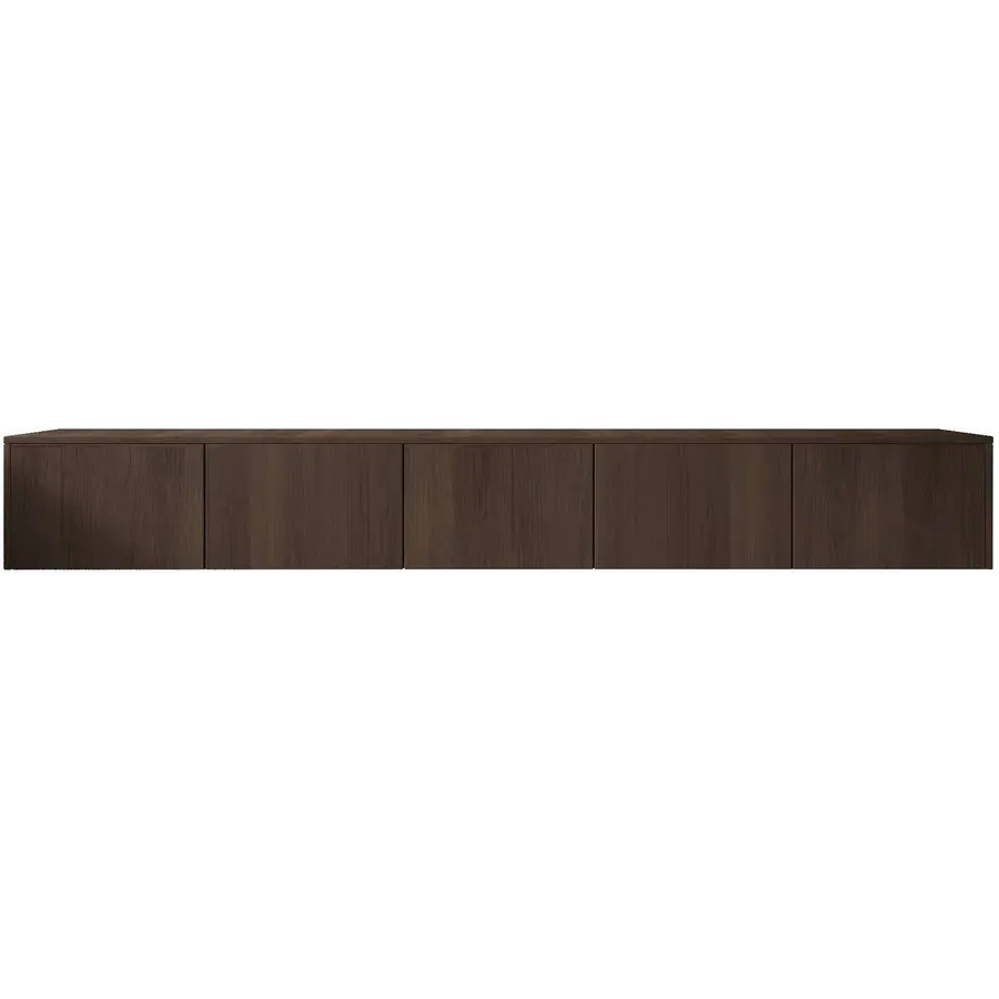 Hugo 253 cm TV Wandmeubel Casella Donkerbruin Hugo 253 cm TV Wandmeubel Casella Donkerbruin
