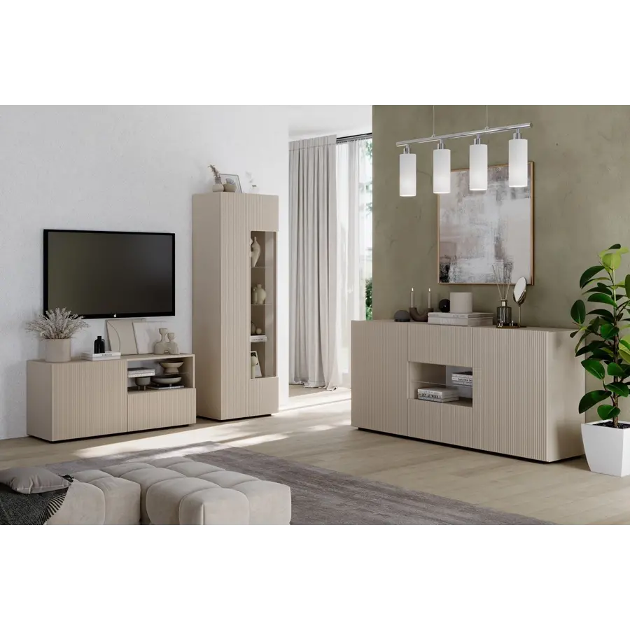 Rio Cashmere Vitrinekast met 1-Deur Rio Cashmere Vitrinekast met 1-Deur