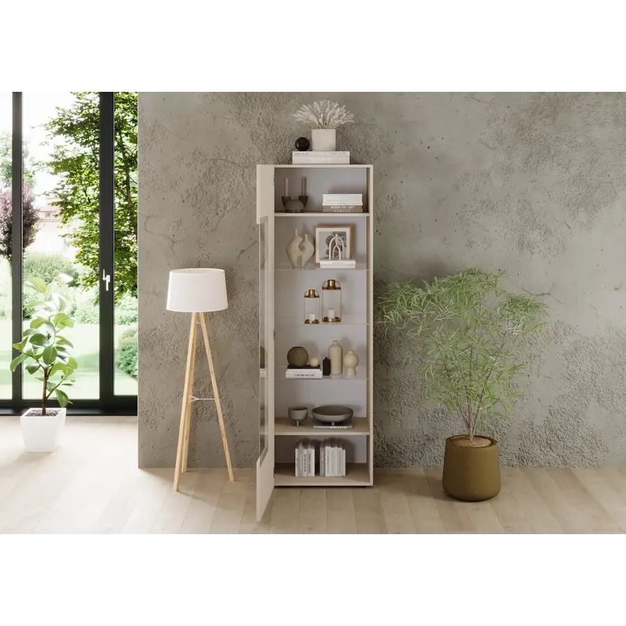 Rio Cashmere Vitrinekast met 1-Deur Rio Cashmere Vitrinekast met 1-Deur