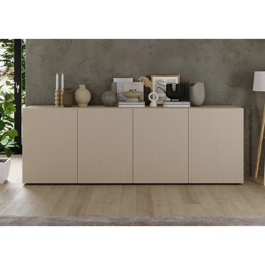 Rio Cashmere Dressoir met 4-Deuren Rio Cashmere Dressoir met 4-Deuren