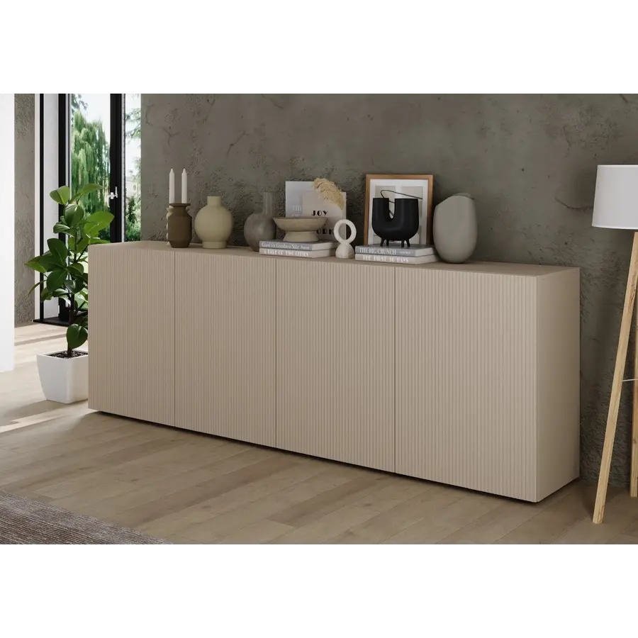 Rio Cashmere Dressoir met 4-Deuren Rio Cashmere Dressoir met 4-Deuren