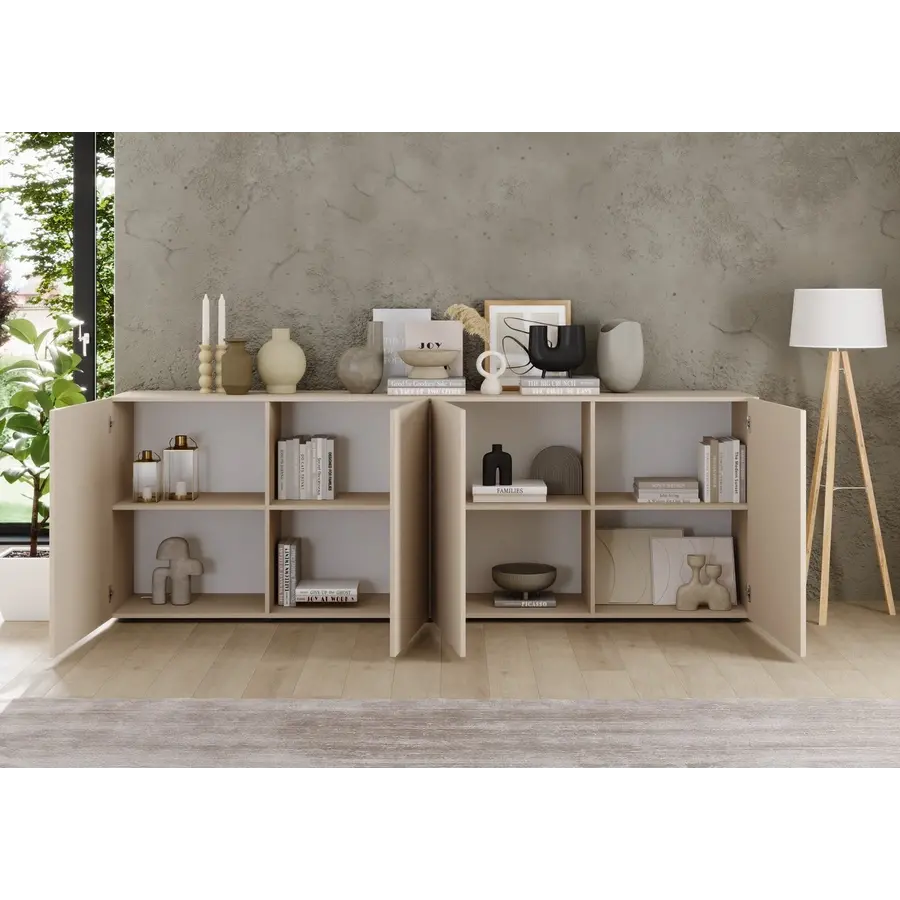 Rio Cashmere Dressoir met 4-Deuren Rio Cashmere Dressoir met 4-Deuren