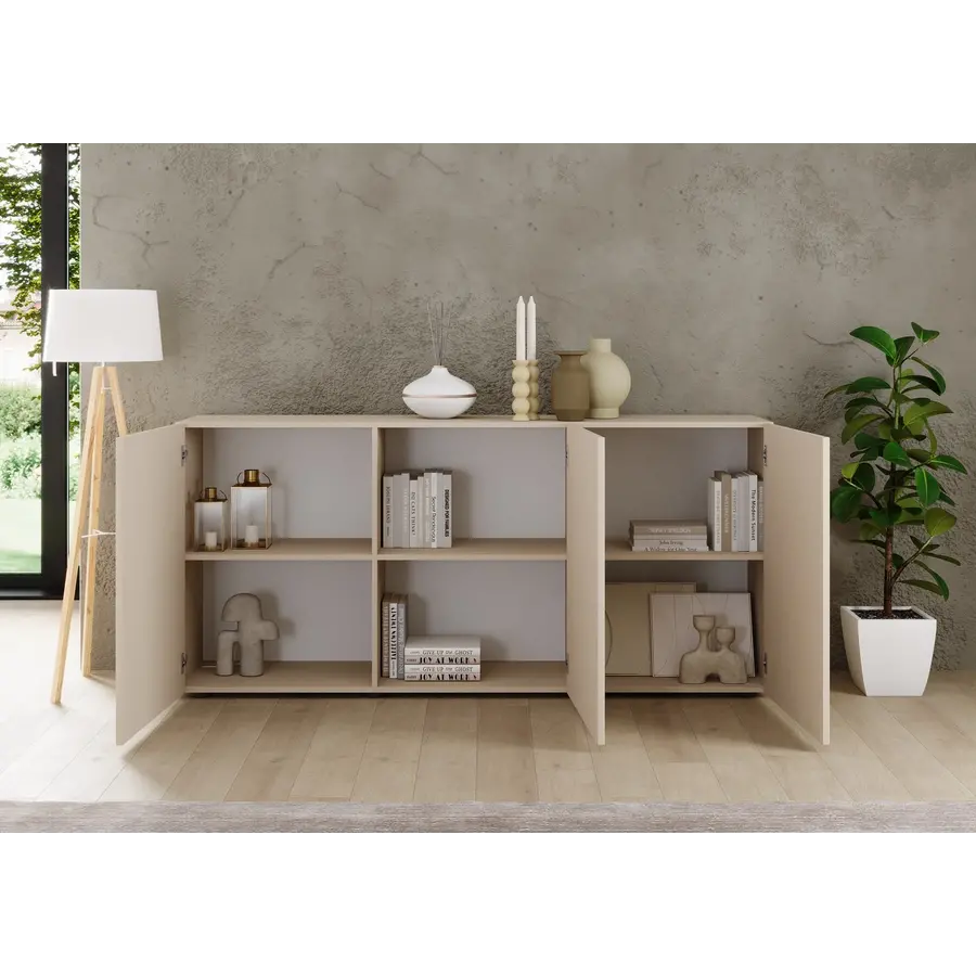 Rio Cashmere Dressoir met 3-Deuren Rio Cashmere Dressoir met 3-Deuren