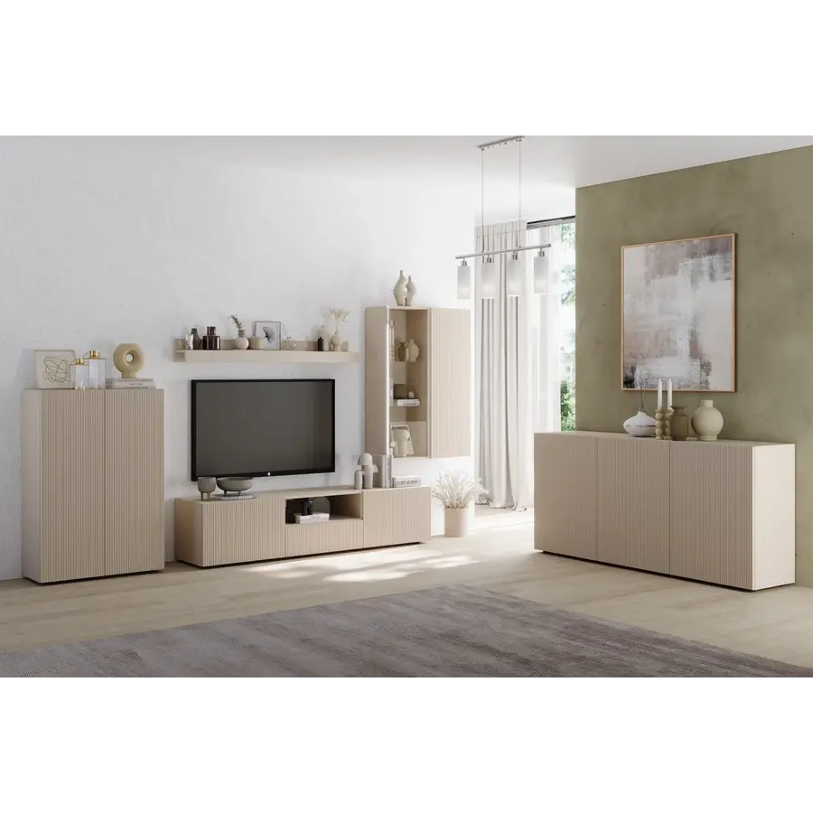 Rio Cashmere Dressoir met 3-Deuren Rio Cashmere Dressoir met 3-Deuren