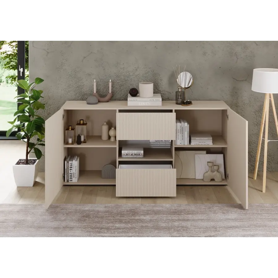 Rio Cashmere Dressoir 2-Deuren 2-Lades Rio Cashmere Dressoir 2-Deuren 2-Lades