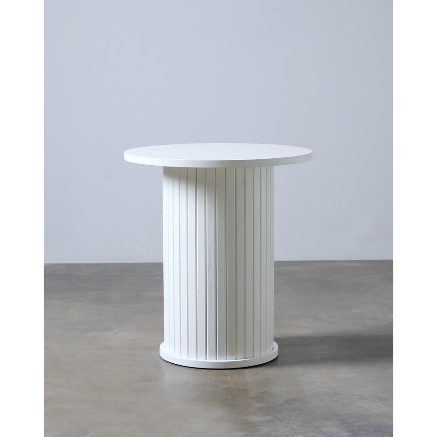 Nola Ronde Bijzettafel Wit Eiken Nola Ronde Bijzettafel Wit Eiken