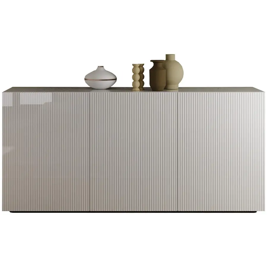 Rio Hoogglans Wit Dressoir met 3-Deuren Rio Hoogglans Wit Dressoir met 3-Deuren