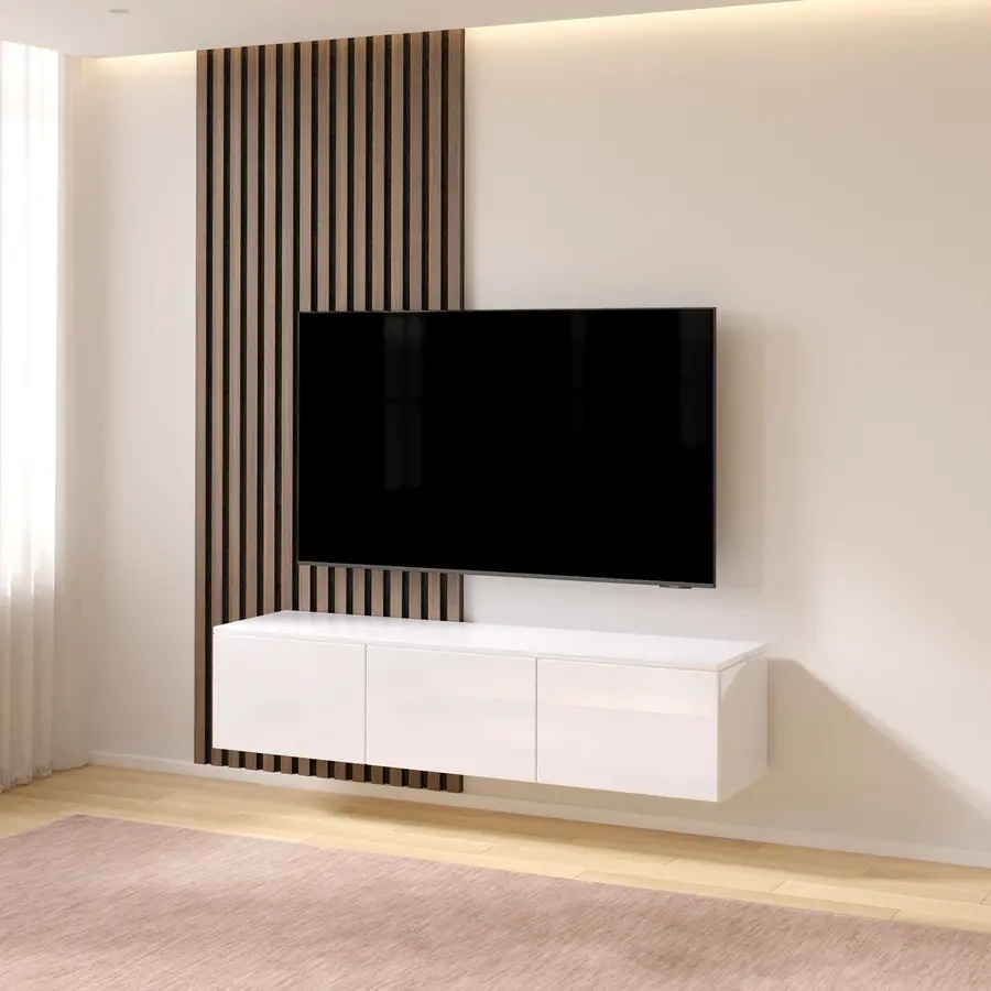 Hugo 150 cm TV Wandmeubel Eco HG Alpine Wit Hugo 150 cm TV Wandmeubel Eco HG Alpine Wit