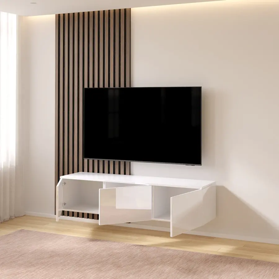 Hugo 150 cm TV Wandmeubel Eco HG Alpine Wit Hugo 150 cm TV Wandmeubel Eco HG Alpine Wit