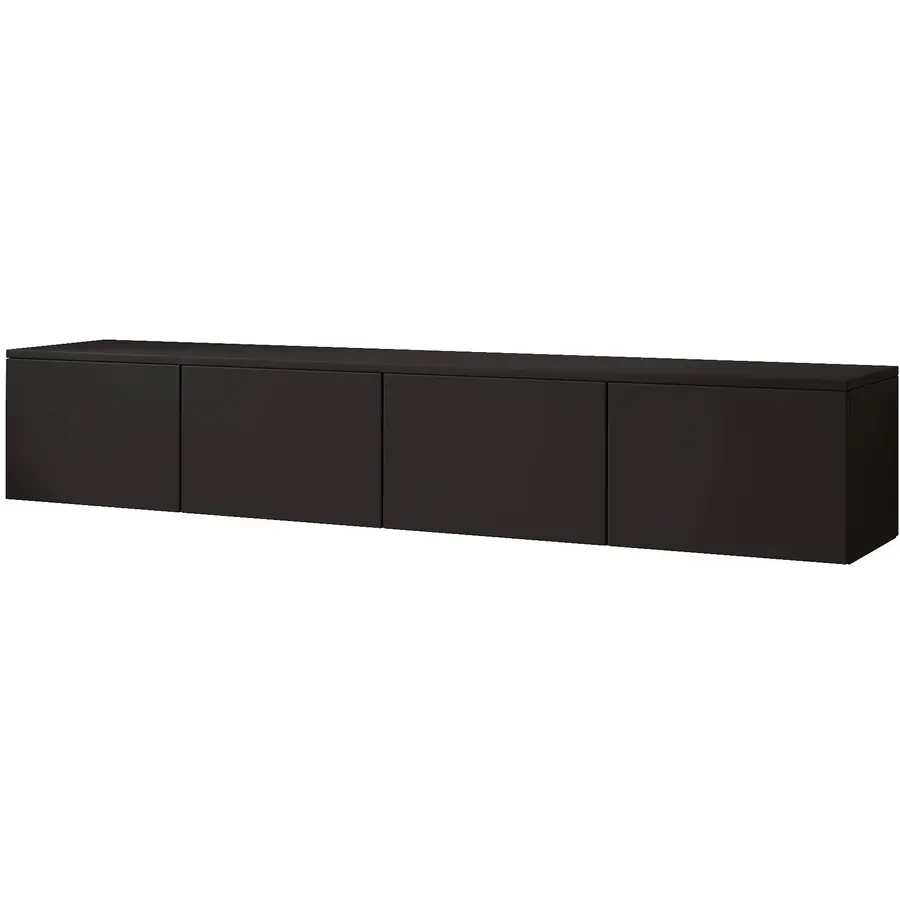 Hugo 200 cm TV Wandmeubel Turin Zwart Hugo 200 cm TV Wandmeubel Turin Zwart