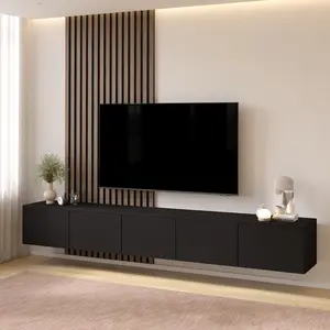 Artego Design Hugo 250 cm TV Wandmeubel Turin Zwart