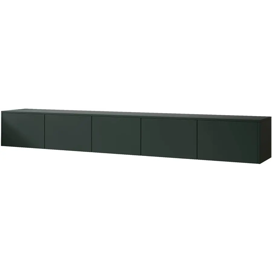 Hugo 253 cm TV Wandmeubel Soft Pro Groen Hugo 253 cm TV Wandmeubel Soft Pro Groen