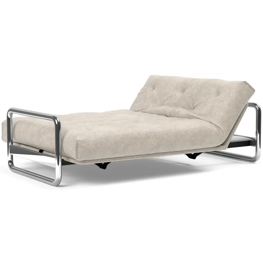 Lomira 140 cm Slaapbank Zand Gecapitonneerd Lomira 140 cm Slaapbank Zand Gecapitonneerd