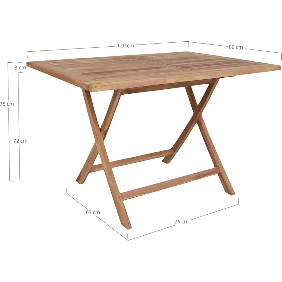 Oviedo Rechthoekige Eettafel Teakhout Oviedo Rechthoekige Eettafel Teakhout