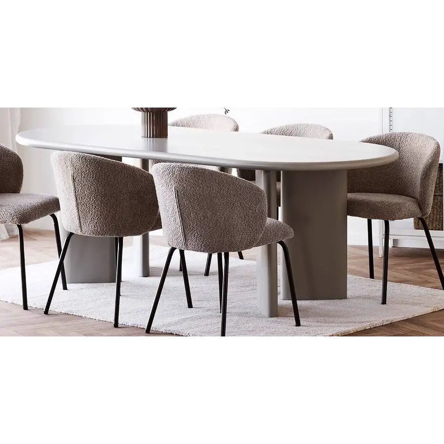 Nagano Ovale Eettafel Zand 220 x 100 cm Nagano Ovale Eettafel Zand 220 x 100 cm