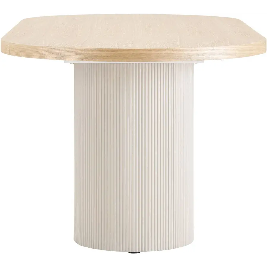 Solva Ovale Eettafel Essenhout / Creme Solva Ovale Eettafel Essenhout / Creme