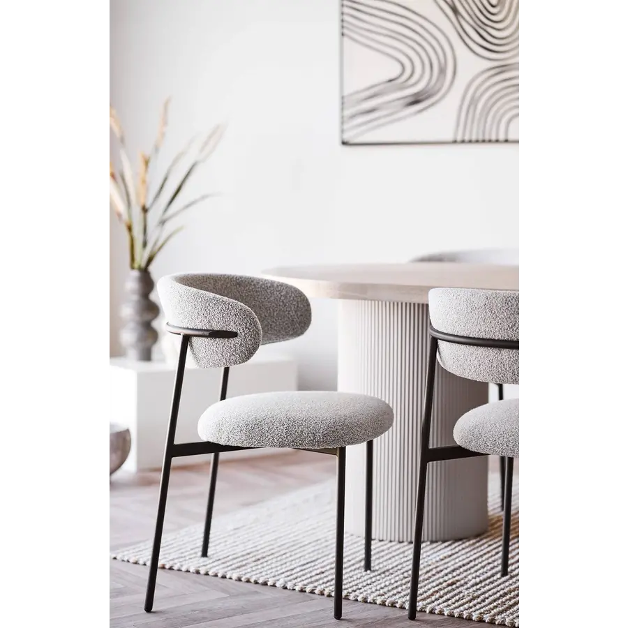 Solva Ovale Eettafel Essenhout / Creme Solva Ovale Eettafel Essenhout / Creme