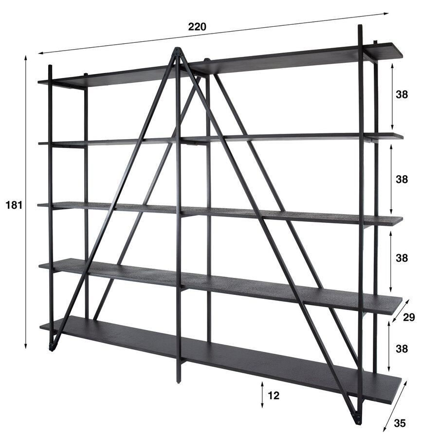Piega 5 Laags Wandrek 220 cm XL
