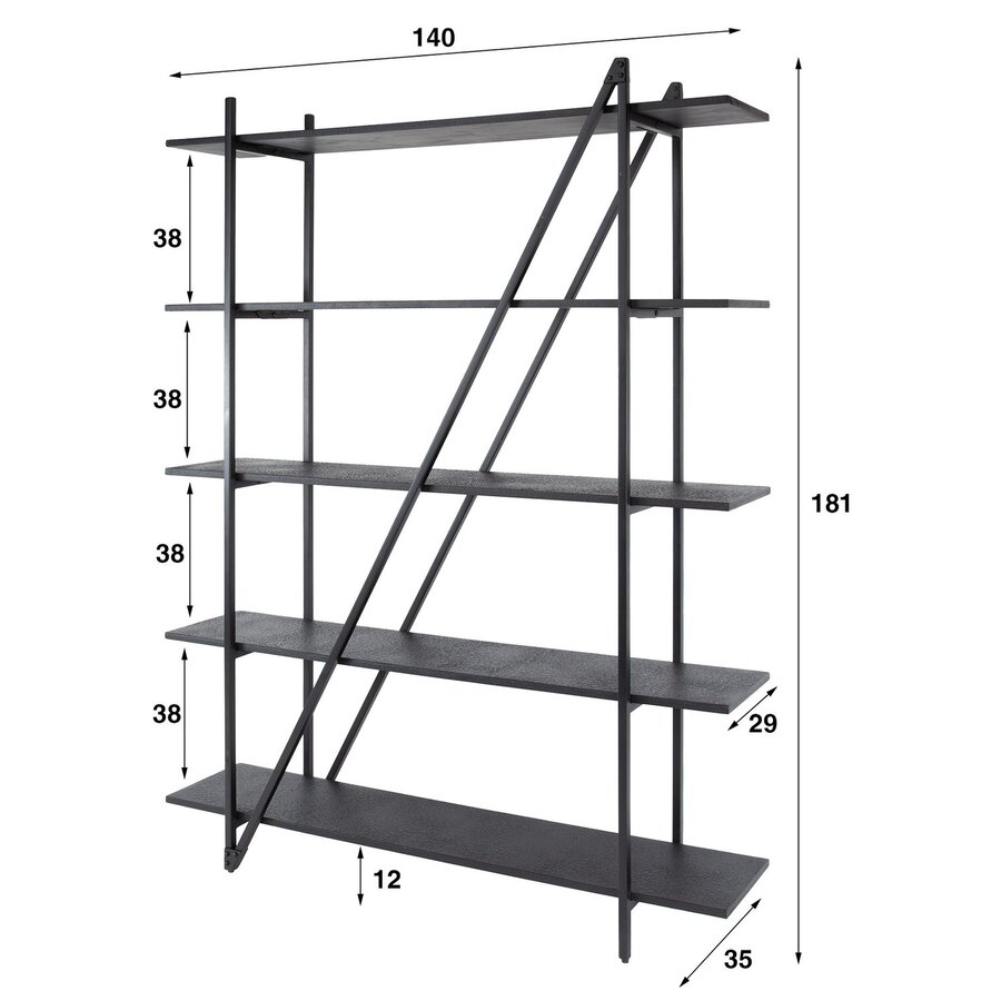 Piega 5 Laags Wandrek 140 cm