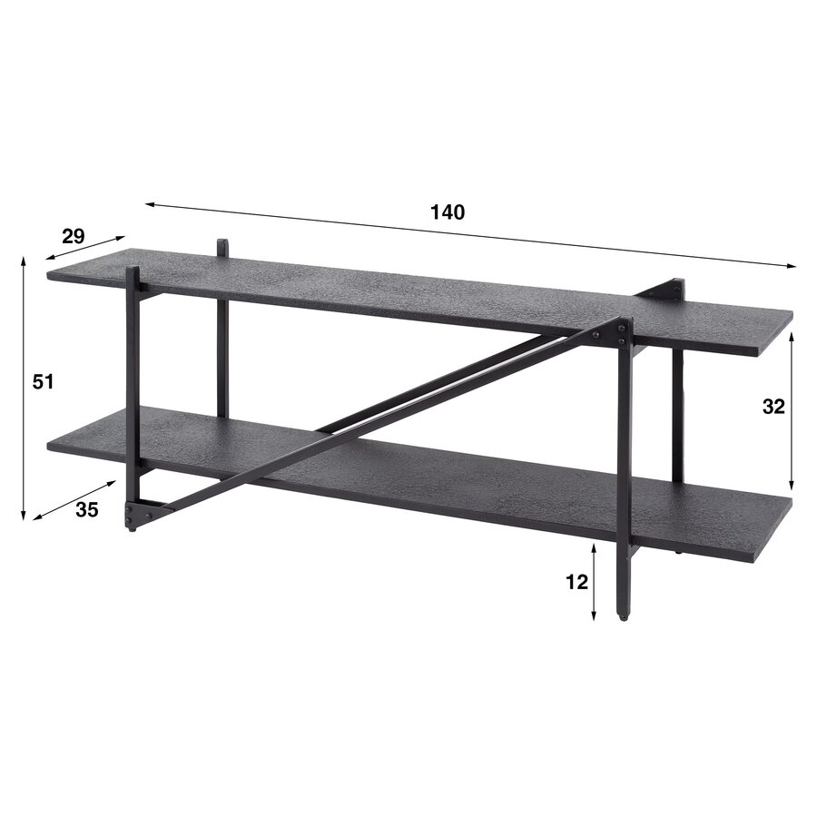 Piega Grijs TV-meubel 140 cm
