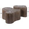 Maya Shamrock Salontafel Set van 2 Teak